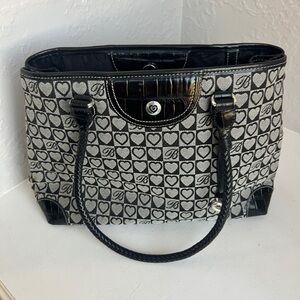 Brighton Black and White Heart Pattern Tote Bag